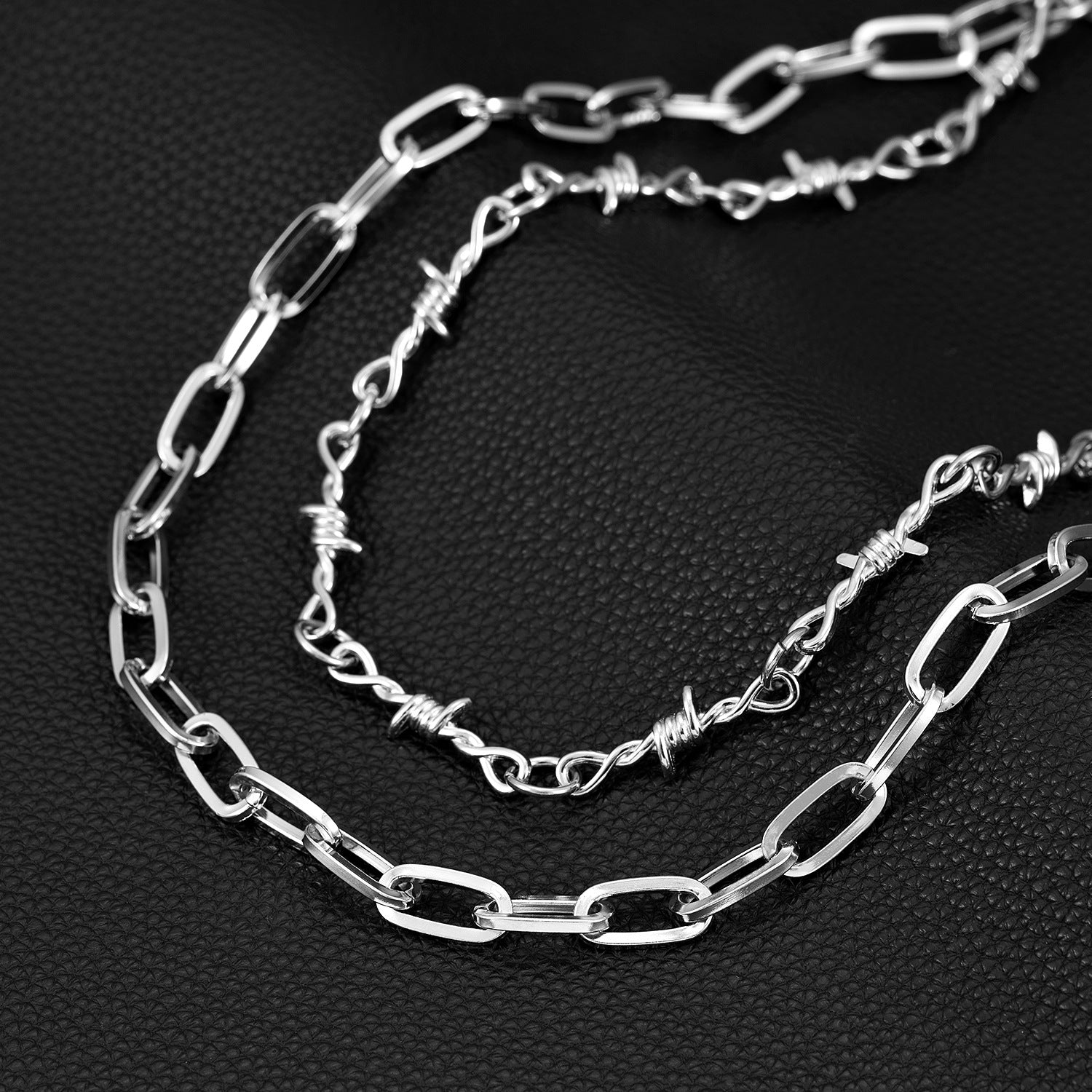 Double chain simple trendy jeans chain