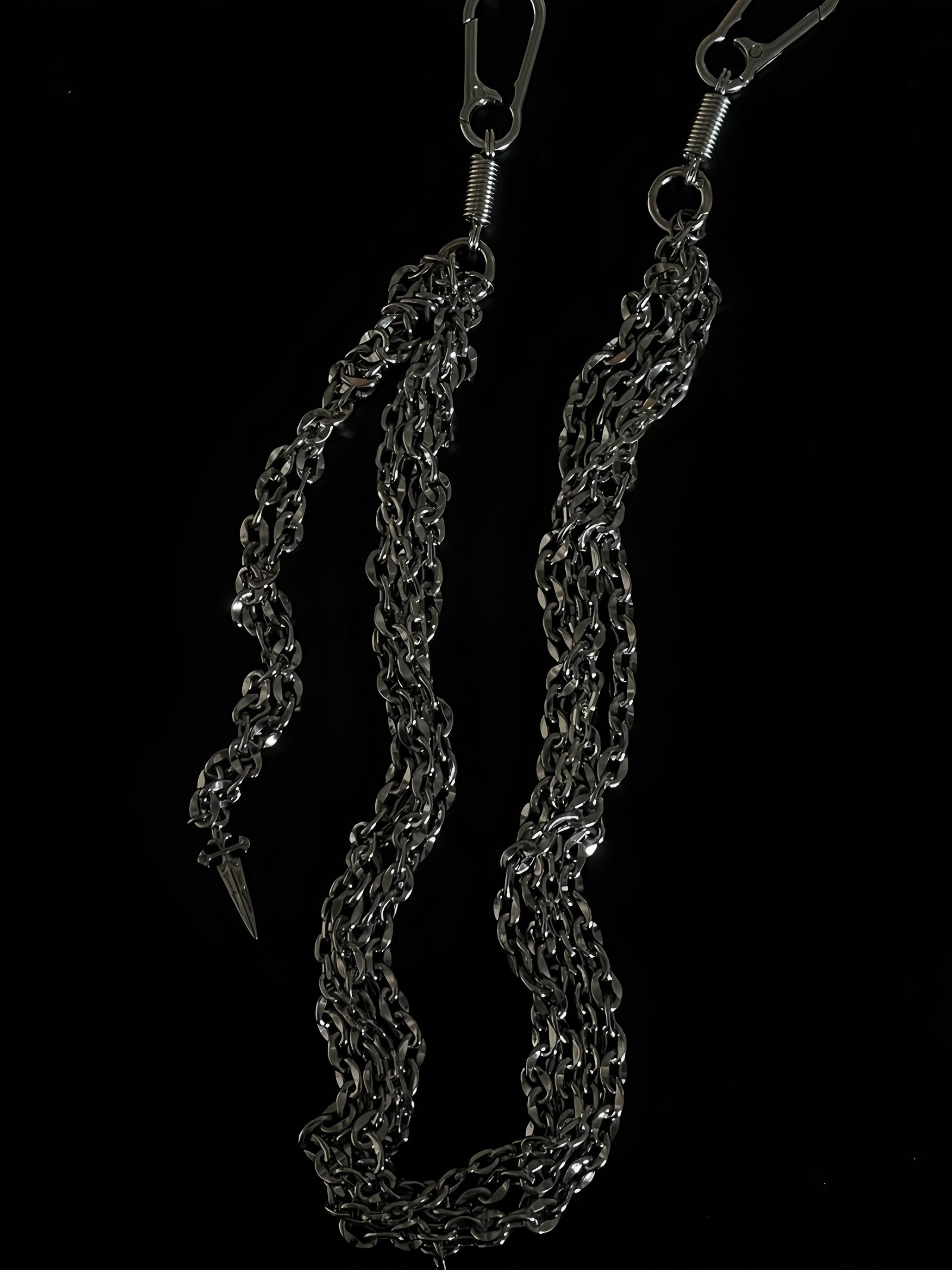 Original multi-layer splicing heavy metal trouser chain