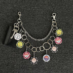 Original multi-color chip double-layer stitching trouser chain