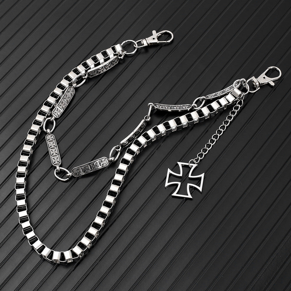 Exclusive design metal double chain waist chain