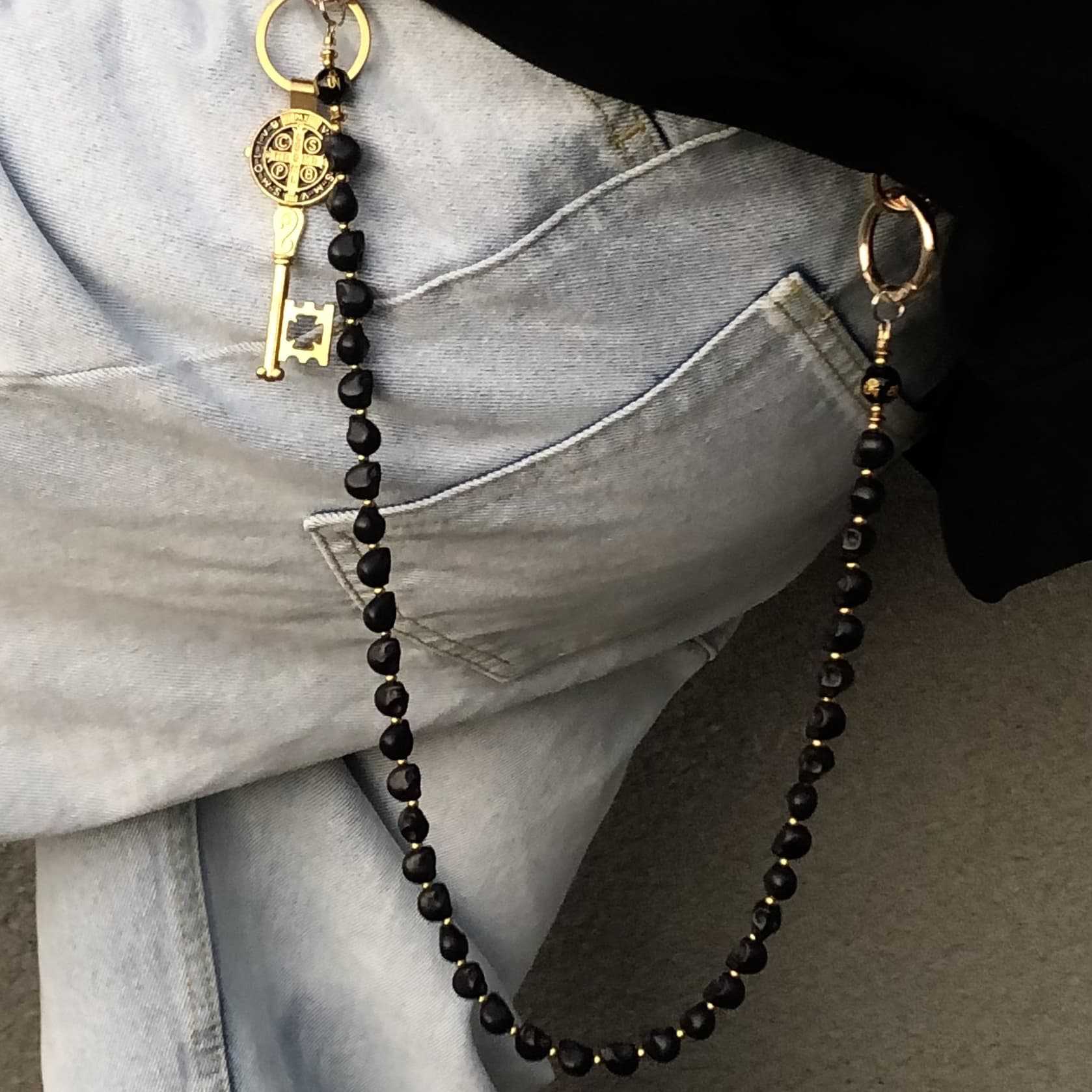 Lava Stone Waist Pendant High-end Pants Chain