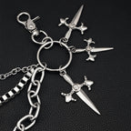 Skull Cross Triple Jeans Chain