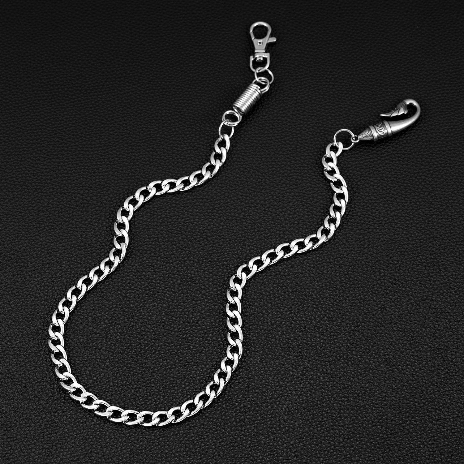 Single layer fishtail buckle trouser chain