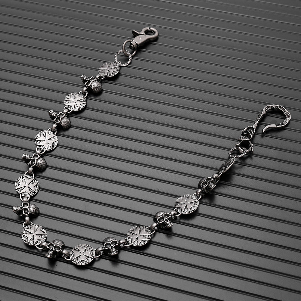 Alloy skull trouser chain hip hop trouser chain