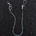 Volcanic stone waist pendant pants chain