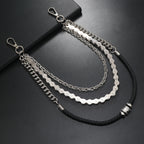 Multi-layer metal rope splicing trouser chain