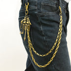 Personalized metal chain multi-layer pants chain