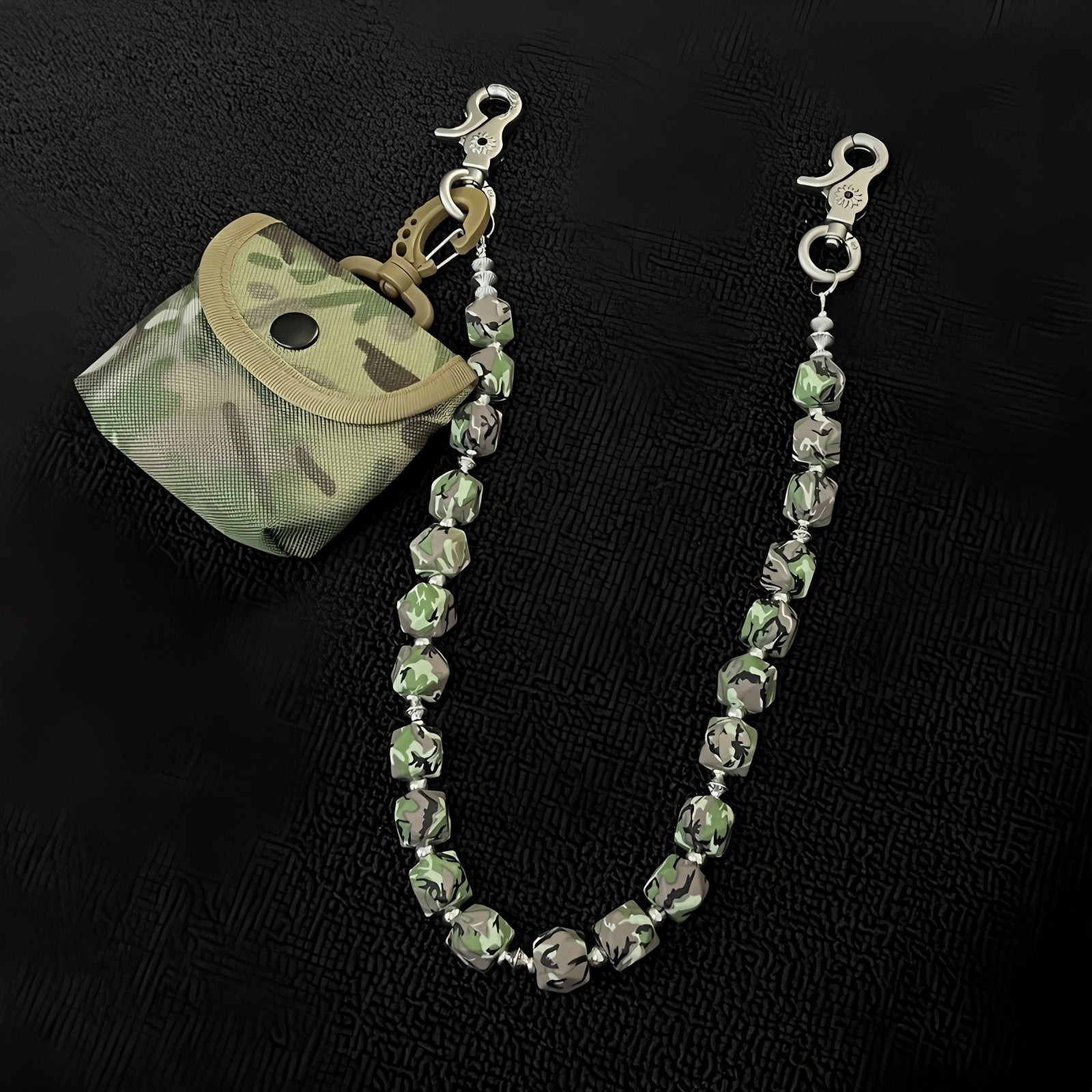 Camouflage key bag, card holder, coin purse, pants chain