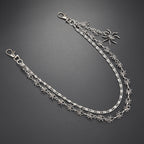 Double chain gothic dark spider pants chain