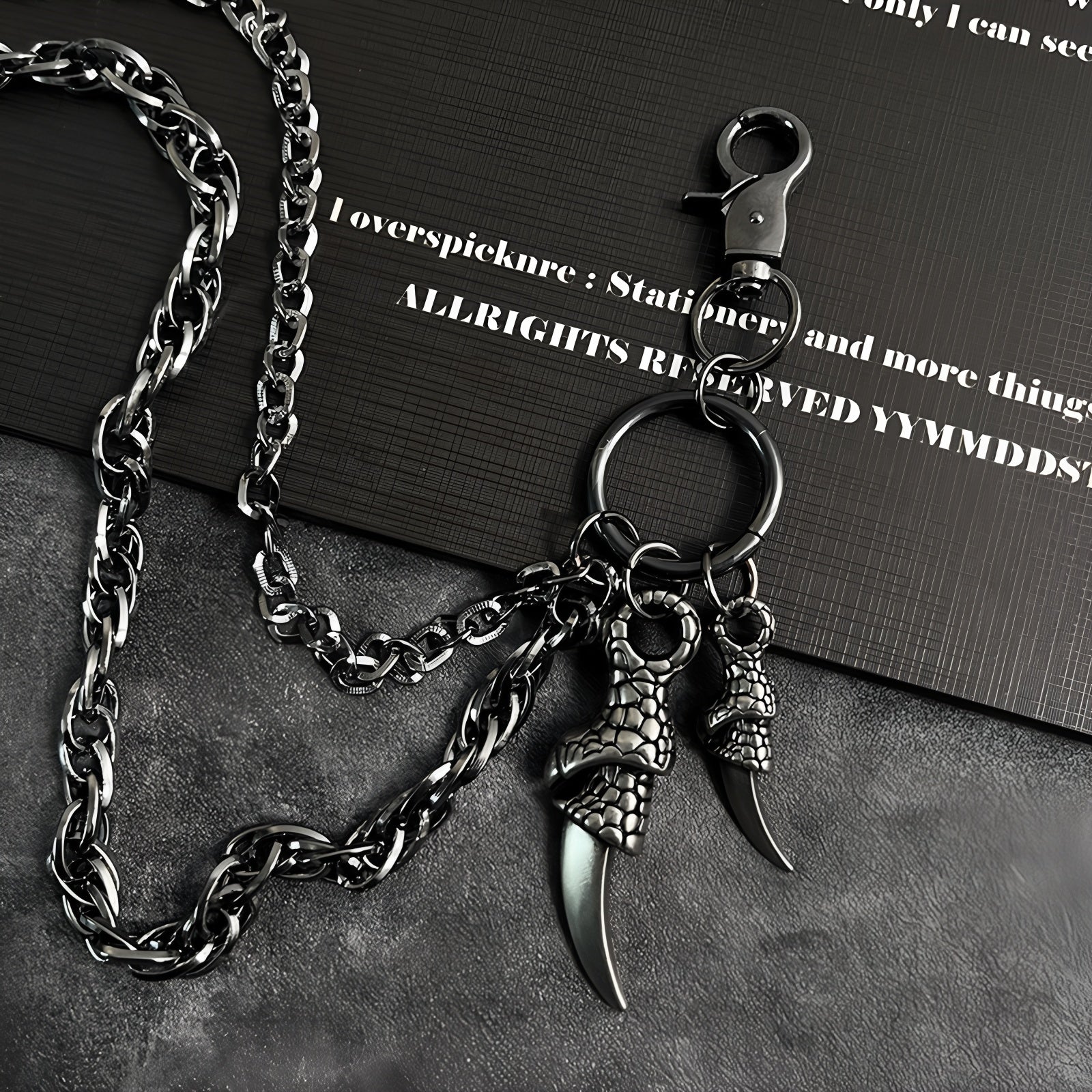 Exclusive original double chain double eagle claw pants chain