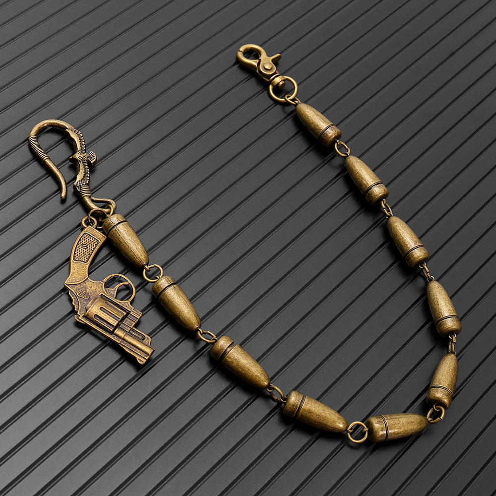 Personalized bullet design trouser chain