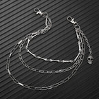 Thin three-chain bone skull pants chain