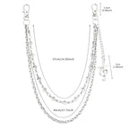 Double-chain trouser chain with musical note pendant
