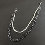 Double-layer thick pearl pants chain
