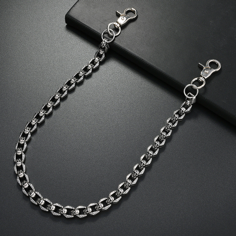 Single chain metal skull trouser chain