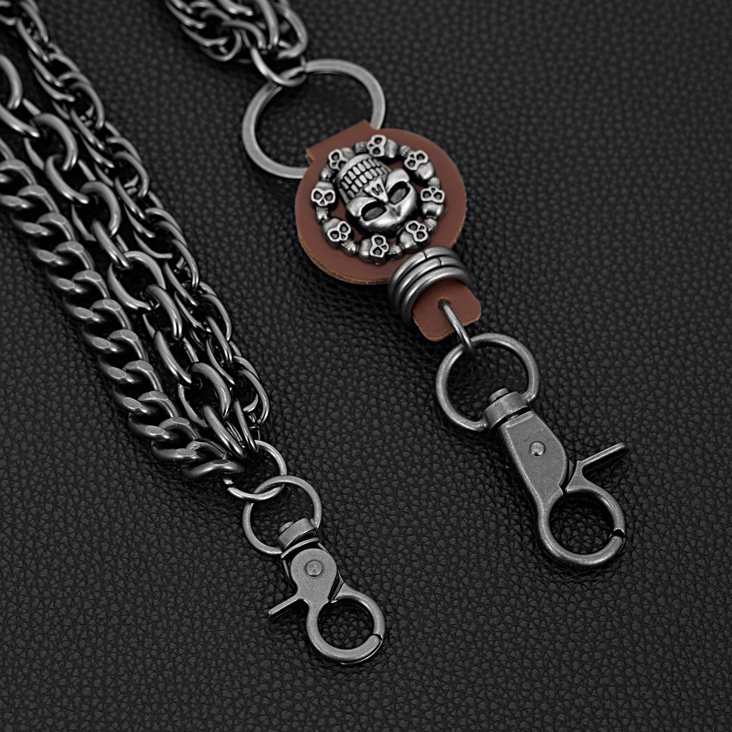 Three-chain thick skull hip-hop waist chain Halloween dark pants chain