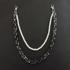 Double-layer thick pearl pants chain
