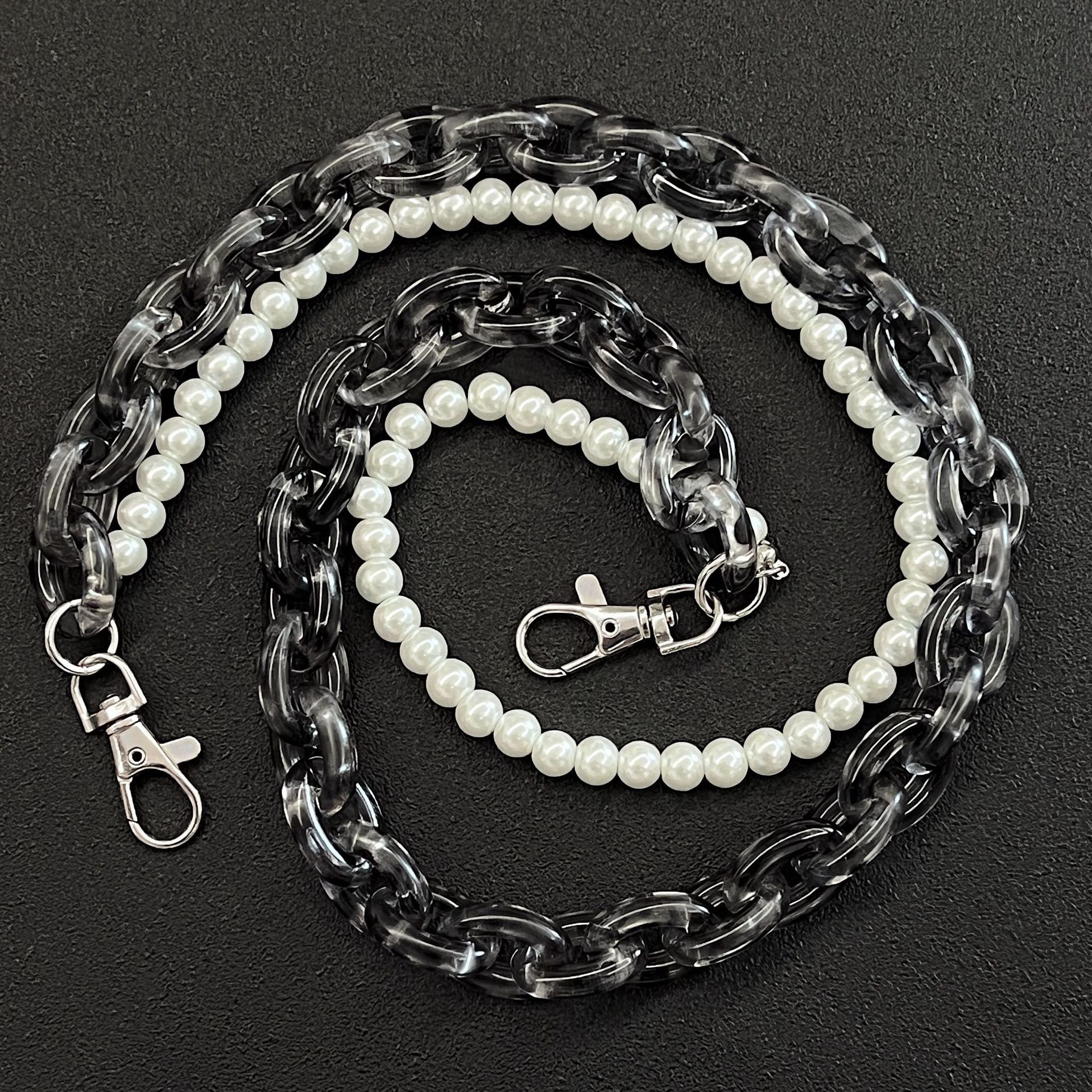 Double-layer thick pearl pants chain