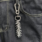 Punk Spiked Thorn Pants Chain Keychain
