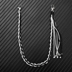 Hand-woven waxed thread jeans chain