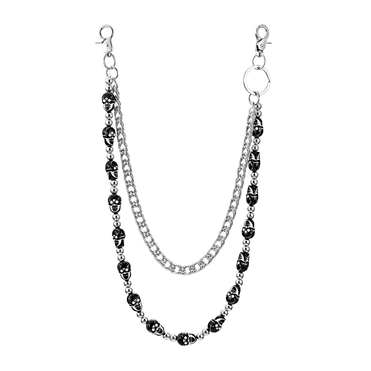 Colorful Lantern Beaded Trendy Hip-Hop Women's Double-Layer Pants Chain