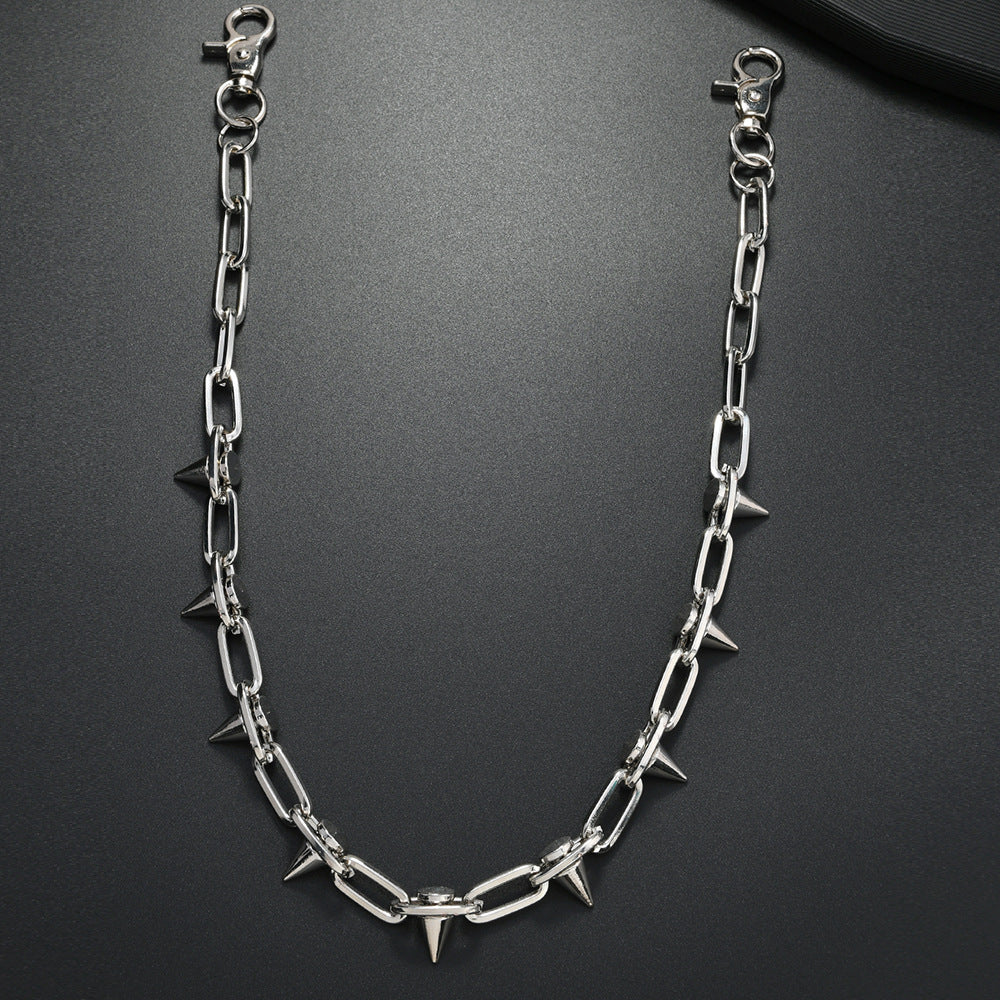 Personalized spike pants chain