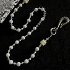 Original snake print coin purse beaded trouser chain