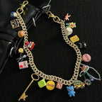 Dopamine series gold diamond trouser chain