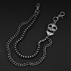 Dark punk hip-hop double-layer skull trouser chain