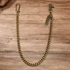 Vintage feather pendant waist chain