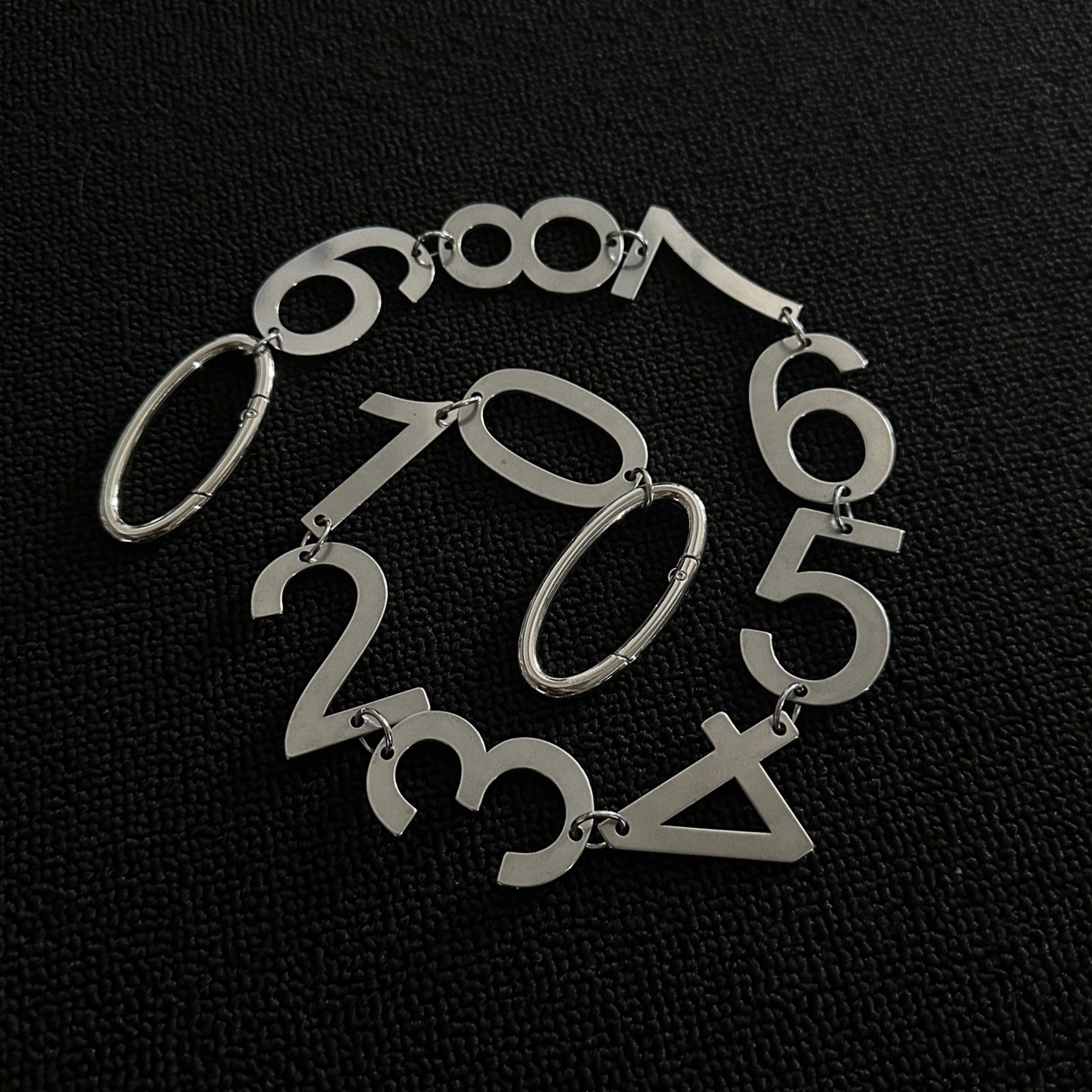 Metal Number Series Pants Chain