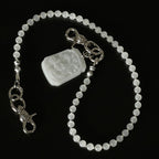 Jade White Stone Bead Pants Chain
