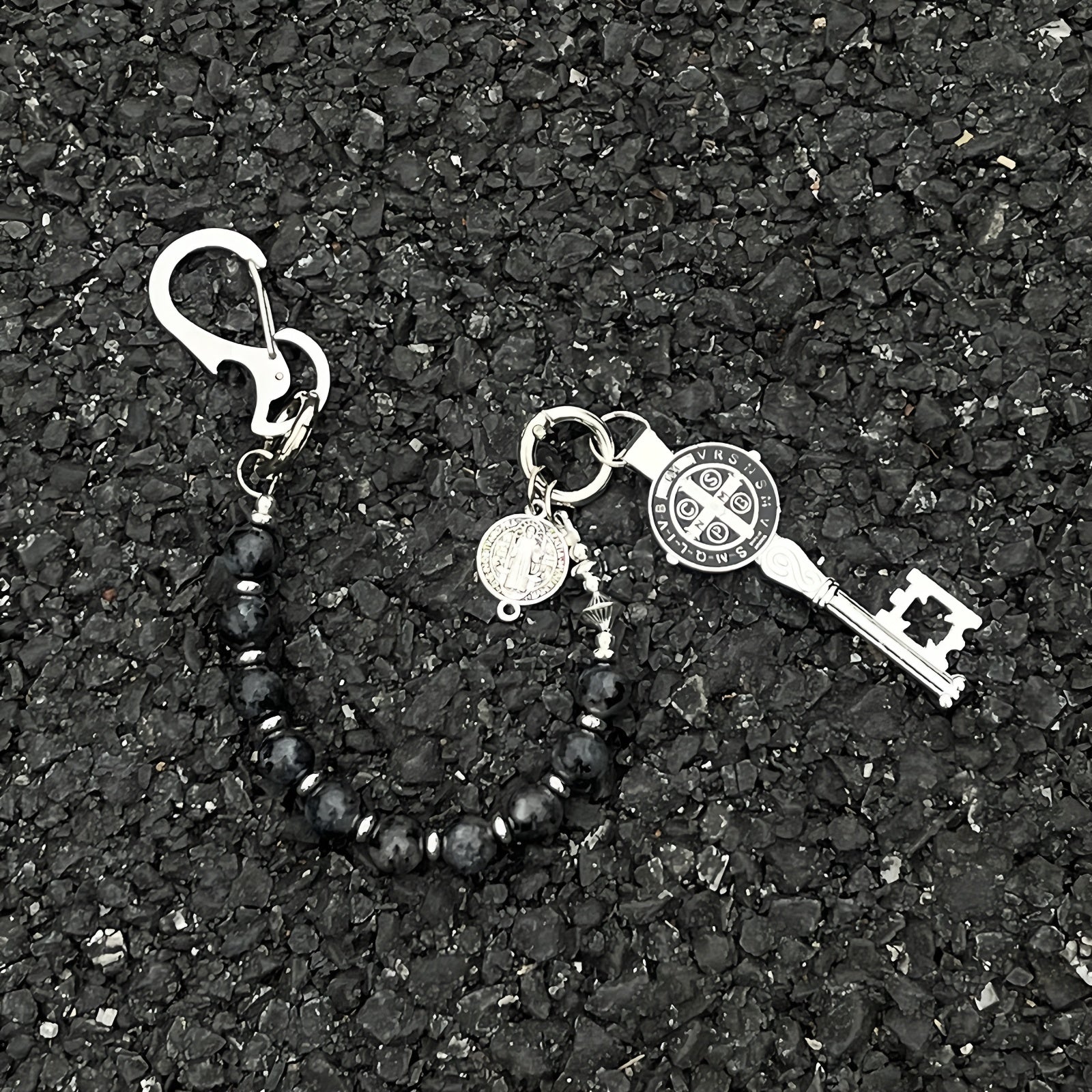 Retro mixed pearl handmade trendy denim waist chain