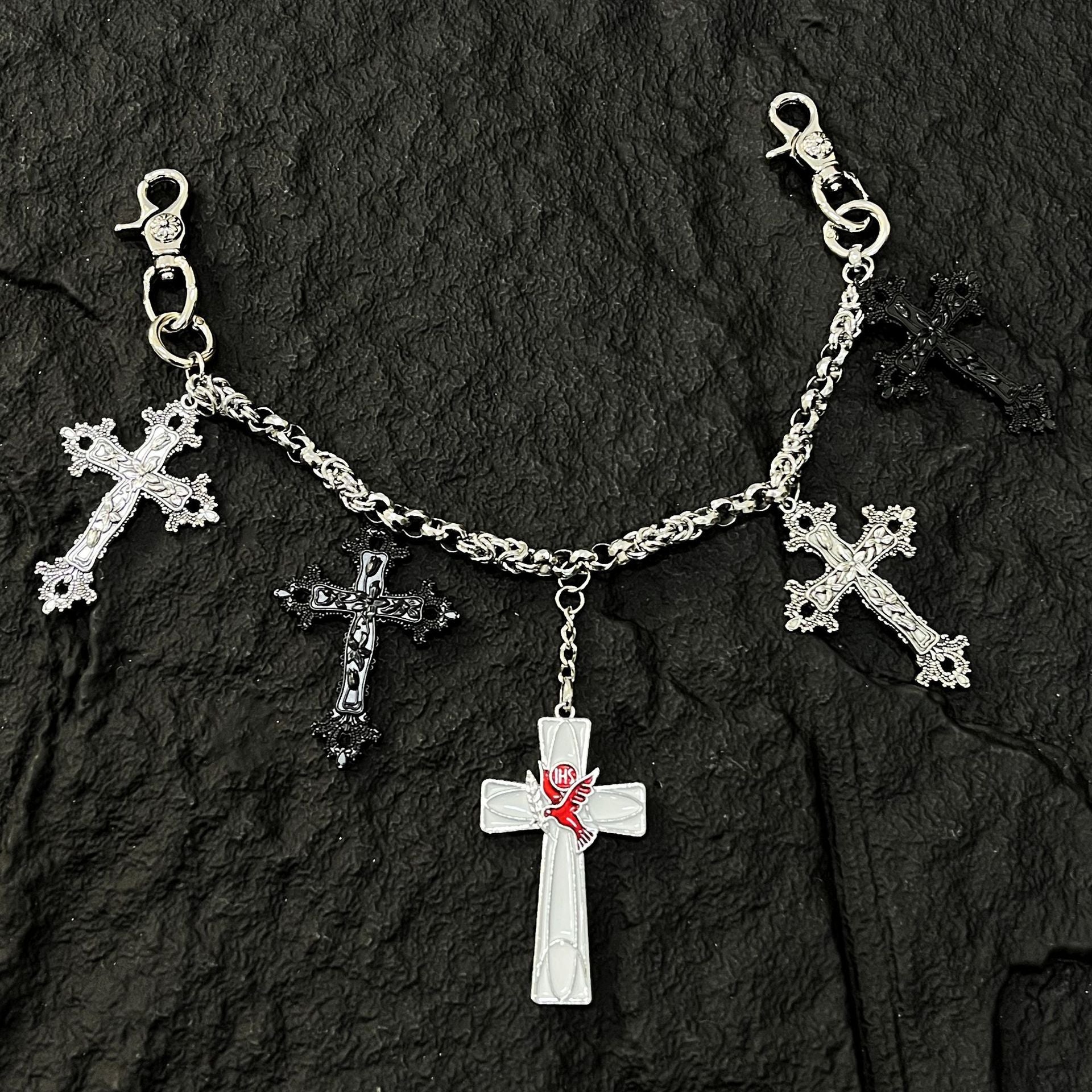 Element Cross Pendant Pants Chain