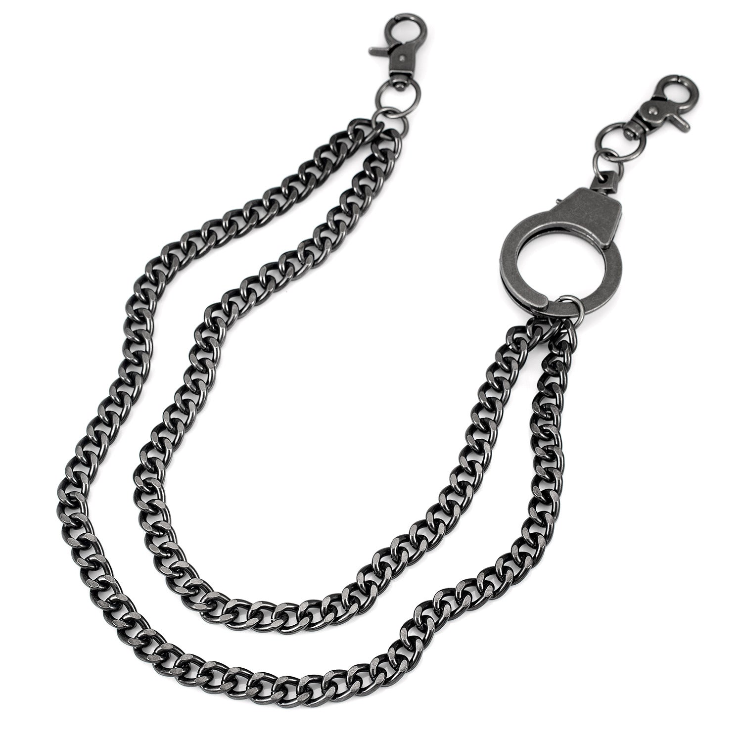 Cool handcuffs double chain pants chain