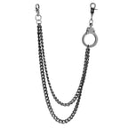 Cool handcuffs double chain pants chain