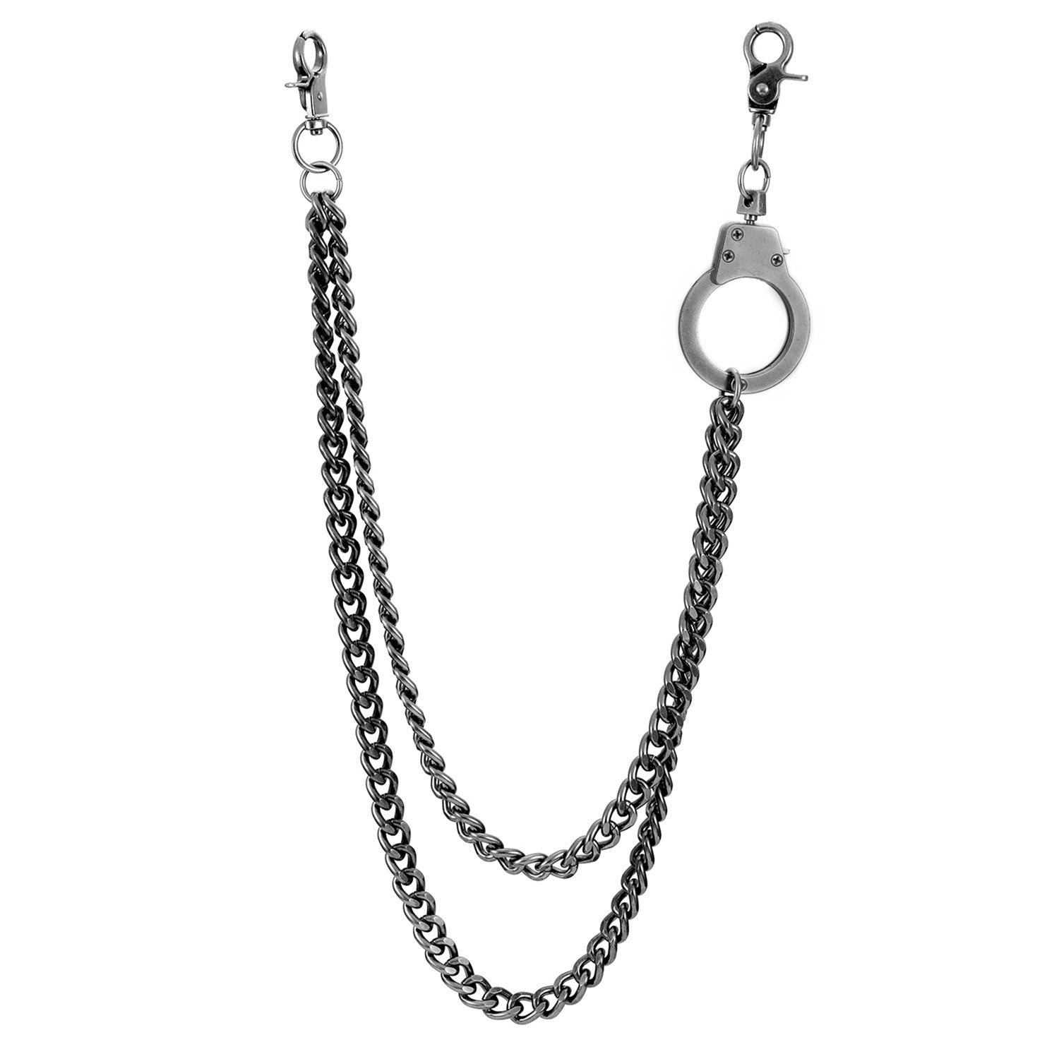 Cool handcuffs double chain pants chain