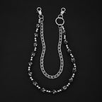 Colorful Lantern Beaded Trendy Hip-Hop Women's Double-Layer Pants Chain
