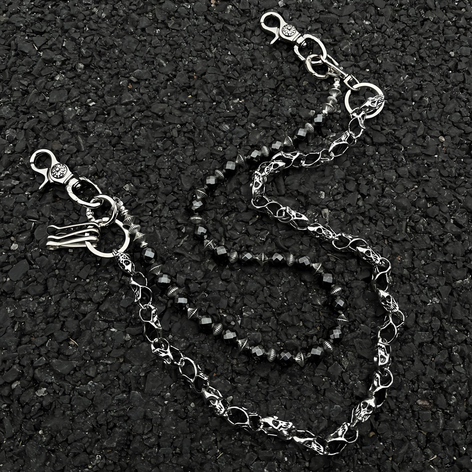Retro style high-end denim waist chain