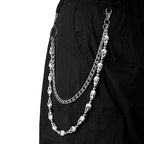 Colorful Lantern Beaded Trendy Hip-Hop Women's Double-Layer Pants Chain