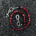 Volcanic stone red waist pendant pants chain