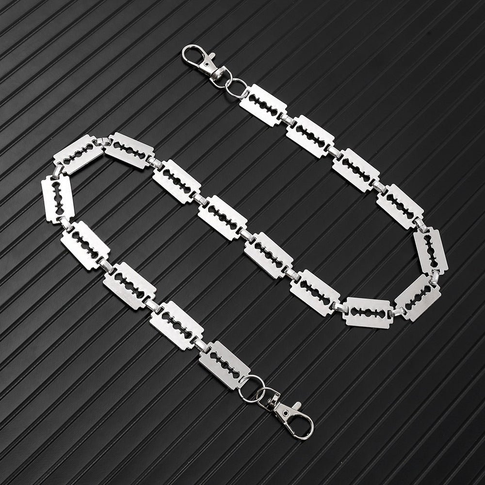 Cold style metal blade trouser chain