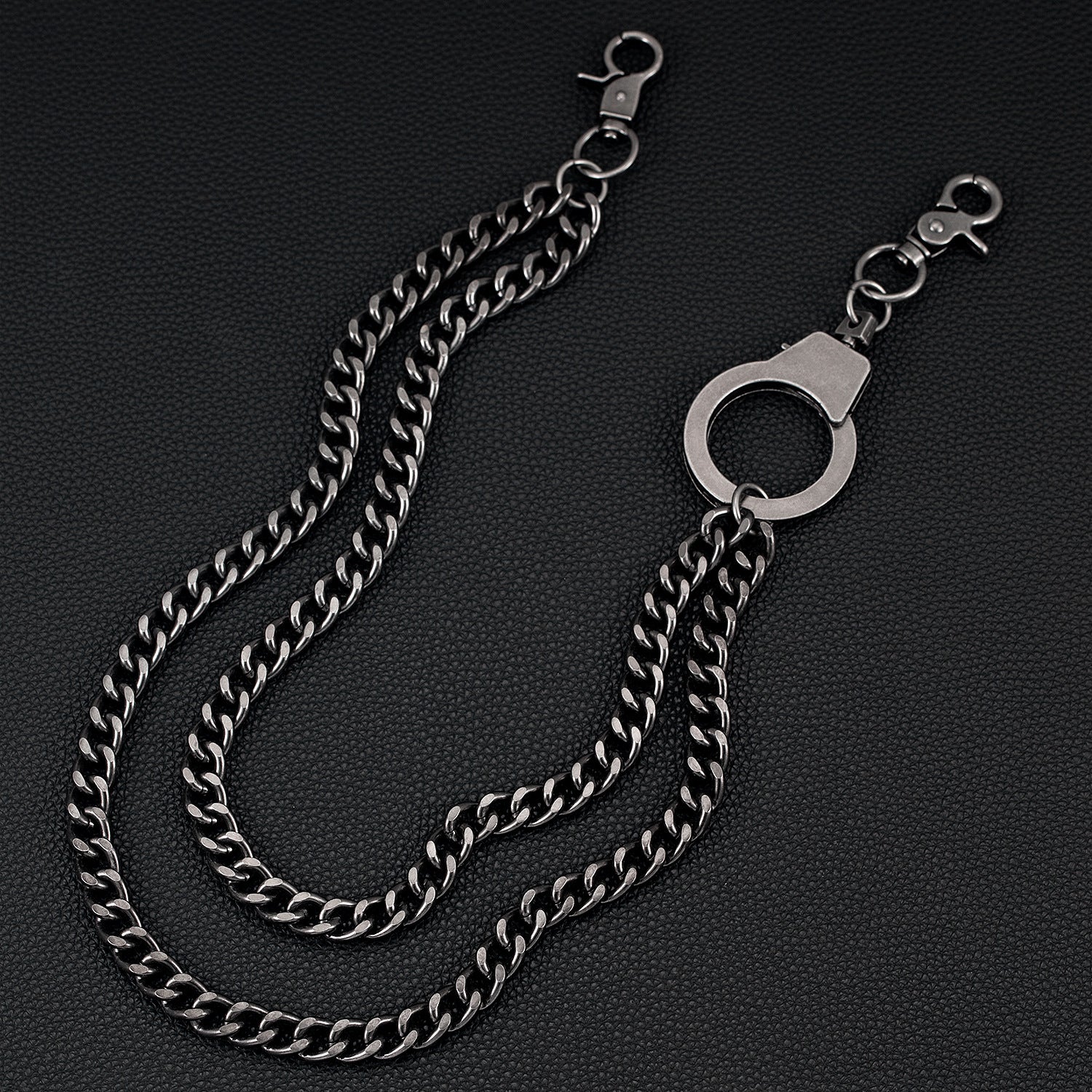 Cool handcuffs double chain pants chain