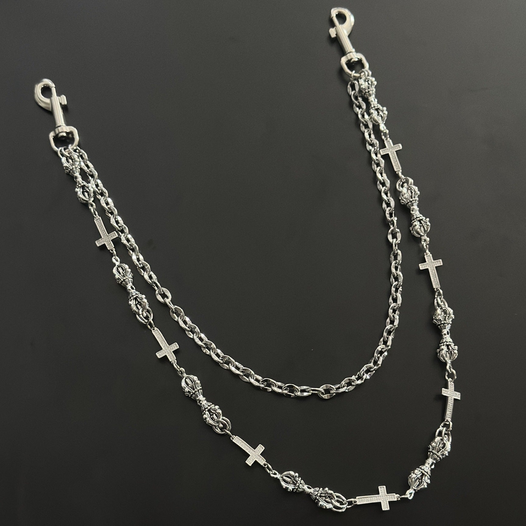 Diamond Cross Denim Waist Chain