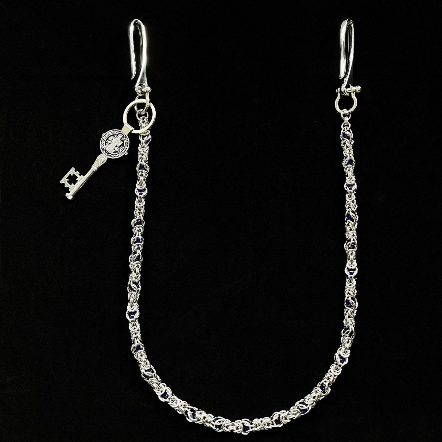 Purple-Dragon Bone Bead Pants Chain