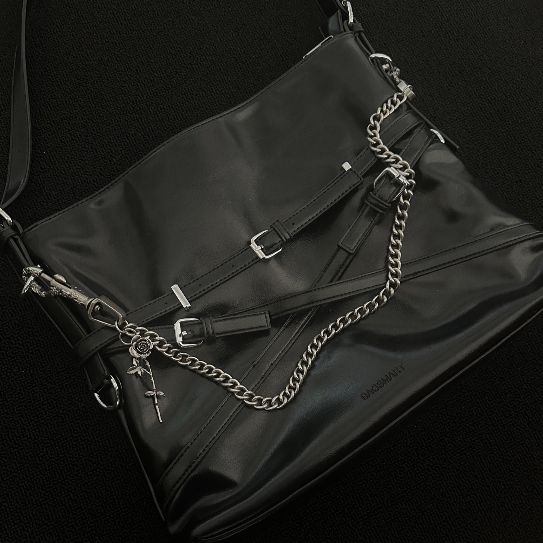 Heavy carving rose pants chain street hip hop European and American pants waist chain