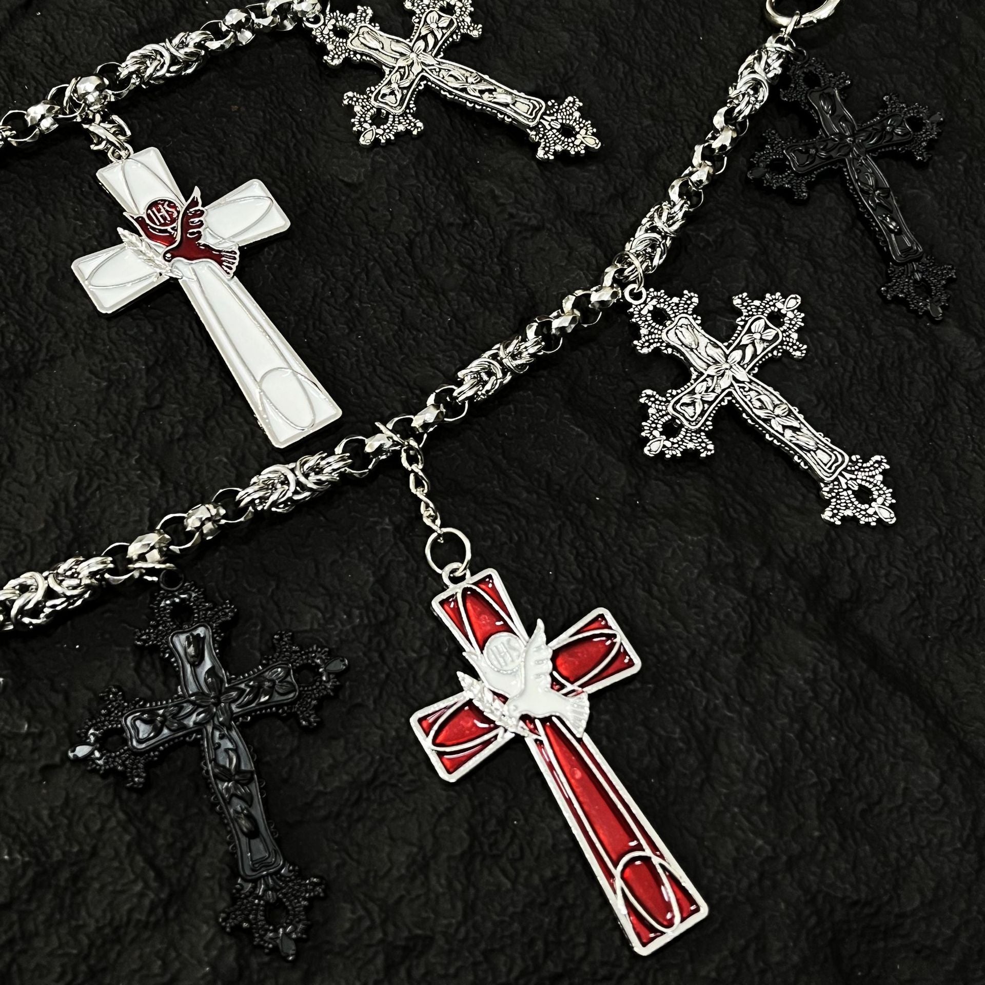 Element Cross Pendant Pants Chain