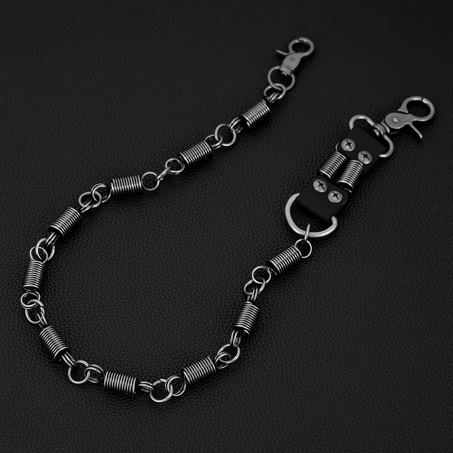 Single layer spring first layer cowhide pants chain