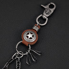 Double chain double cloth buckle light luxury trouser chain
