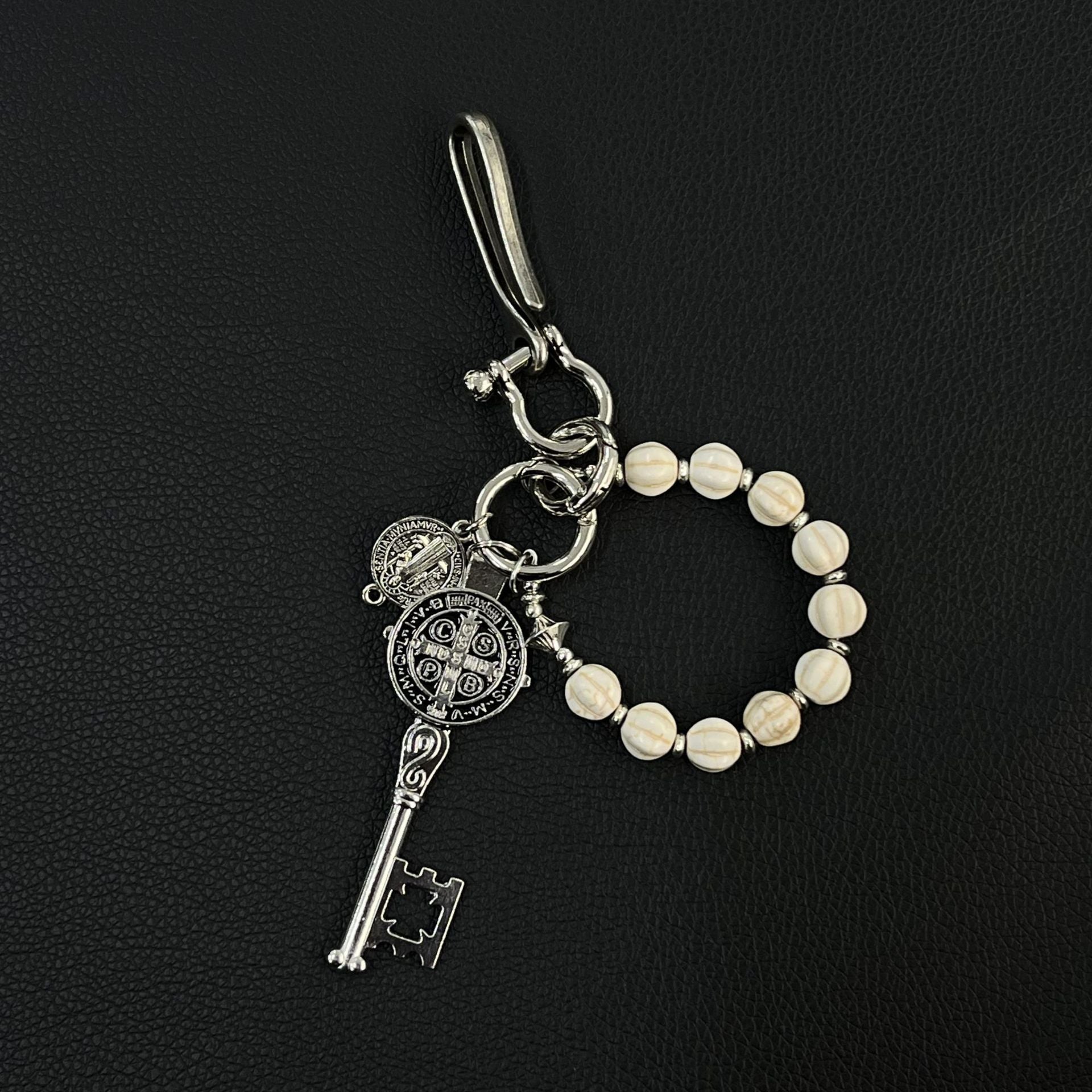 Unique and creative metal volcanic stone trouser chain